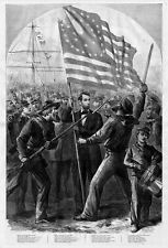 PRESIDENT ABRAHAM LINCOLN HOLDING THE FLAG, DRUMMER BOY picture