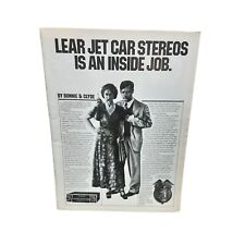 1974 Lear Jet Car Stereos Bonnie & Clyde Original Print Ad Vintage picture