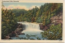 Kentucky Postcard Cumberland Falls Travel Linen 1940s Tichnor Bros Unposted picture
