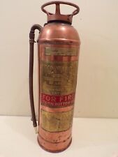 Antique Kontrol Stempel copper brass fire extinguisher COMPLETE & empty vtg picture