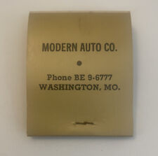 Vintage Modern Auto Company Matchbook Full Unstruck Matches Ad Souvenir Collect picture