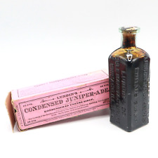 Antique Quack Medicine Bottle FULL with Box Lundin's Juniper-Ade b53 picture