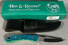 HEN & ROOSTER HR-5025AGB Caper Antique Green Bone Fixed Blade KNIFE + Sheath NIB picture