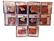 Micromount Mineral Lot MM91-10 Fine Specimens in Acrylic Boxes-Visit eBay Store picture