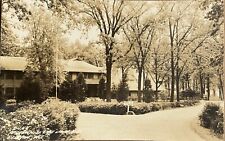 RPPC Delavan Wisconsin Lake Lawn Hotel Lodge Real Photo Postcard c1940 picture