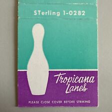 Vintage 1960s Tropicana Lanes Bowling Alley Saint Louis MO Matchbook Cover picture