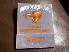 Union Oyster House, Boston, MA, Full Unstruck Matchbook, Grey W Lt. Blue Matches picture