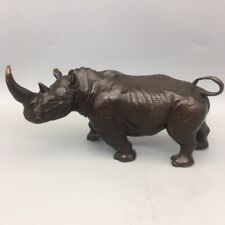 Antique collection rhino bronze ornament exquisite craftsmanship Decorated picture