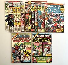 Marvel Triple Action Lot of 14 / Giant Size 1 & 2 +12 More / Bronze Marvel 1975 picture