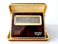 Vintage Seiko watch table 1960s Quartz Digital Travel Pocket Alarm Clock RARE picture