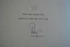 HRH Prince Philip Duke of Edinburgh Hand Signed Xmas Card to Headmaster of Cheam picture