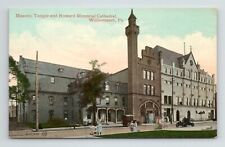 Masonic Temple Howear Memorial Cathedral Williamsport Pennsylvania VTG Postcard picture