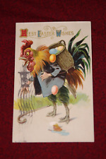 Best Easter Wishes Postcard - Rooster with Basket (E2) picture