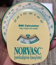 NORVASC FRIDGE MAGNET BMI CALCULATOR ADVERTISING HEALTH METER ADSTRACTS RALEIGH picture