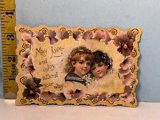 Antique Embossed Valentine or Love Note. picture