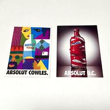 Vintage ABSOLUT VODKA 1990's Max Rack Ad Postcards David Cowles, Red Tape picture