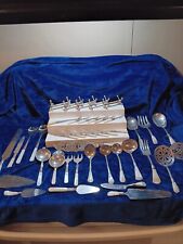 41 pc. mother of pearl flatware lot. With McGraw case.  picture