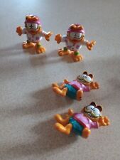 Lot Of 4 Vintage Garfield PVC Plastic 2” Mini Figures Collectible 80s Toys picture