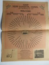 1977 Visit New London CT Welcome Guide with map picture