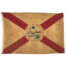 Vintage Cotton Florida State Flag Old Cloth Native American USA Distressed picture