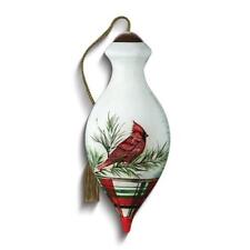 NeQwa Art Woodland Lodge Cardinal by Danielle Murray Hand-painted Glass Ornament picture