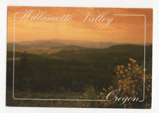 Sunset Over The Beautiful Williamette Valley Oregon Postcard Unposted picture