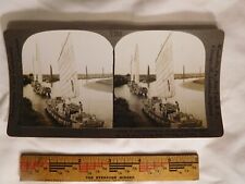 Vintage Stereoview Stereograph Stereoscope Keystone Junk Flotilla Pei-Ho China  picture