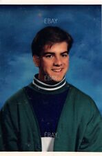 1990s Original Photo 2.5x3.5 Man Smiling Wearing Sweater Studio Portrait G76 #20 picture