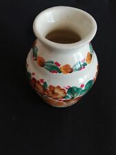 Vintage Romanian small ceramic vase flower handmade shabby chic handpainted picture