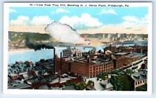 PITTSBURGH, PA ~ Troy Hill Birdseye ~ H.J. HEINZ PLANT c1920s Postcard picture