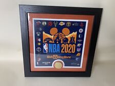 DISNEY NBA EXPERIENCE MAKE HISTORY FRAMED LITHOGRAPH LE 2020  NBA COIN XXXX/2020 picture