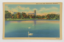 Loring Park Minneapolis Minnesota Postcard Linen Posted 1941 picture
