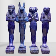 RARE ANCIENT EGYPTIAN ANTIQUITIES 4 Statues Large For Sons God Horus as Ushabti picture