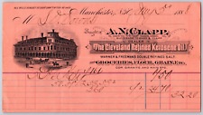 A.N. Clapp Manchester, NH Kerosene / S.D. Downes* Bennington NH 1888 Billhead picture