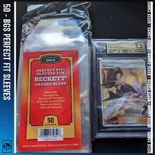 50 x Cardboard Gold Sleeves for Beckett BGS Graded Slabs Ultra Protection  picture