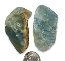 Indigo Calcite Crystal Natural Specimens Mexico 60.9 grams 2 Piece Lot picture