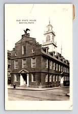 1924 RPPC Old State House Boston MA Grogan Photo Postcard picture