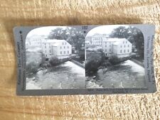 1910s Keystone Stereoview Slater Mill First Cotton Mill Antique Car Pawtucket RI picture