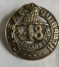  Canadian Scottish 48th Highlanders Regiment Cap Badge WM 2 Lugs ANTIQUE Org picture
