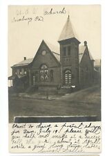 RPPC EV Church SUNBURY PA Northumberland County Real Photo Postcard picture