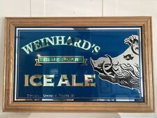 Vintage Large Weinhard's Blue Boar Ale Mirrored Sign-Beer Advertising 32 X 20 picture