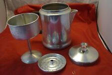 WORTHMORE ALUMINUM COFFEE POT 6 CUP USA VINTAGE CAMPING picture