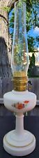 UNUSED ALADDIN SIMPLICITY B-26 OIL LAMP ALACITE IVORY COLOR WITH DECAL COMPLETE picture