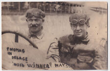 AUTO RACING INDIANAPOLIS 500 1914 WINNER RENE THOMAS IN DELAGE REAL PHOTO picture