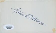 Frank Moss Utah Senator Signed 3x5 Index Card JSA Authenticated picture