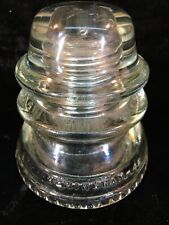 HEMINGRAY #42 Clear Glass Insulator Made in USA picture