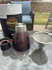 NIB Asobu Insulated Pour Over Coffee Maker Burgundy 32 oz Double-Wall Vacuum picture
