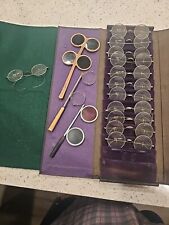 Antique Optometrist Kit Optician Eye Glass Kit 12 Pair, Rayban, Steampunk, 5/31 picture