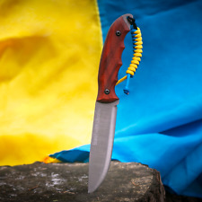 BPS Knives, Stand With Ukraine Carbon Steel Bushcraft Knife, Ukrainian Gift picture
