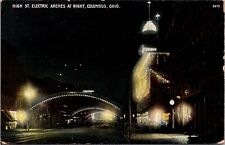 Postcard High Street Electric Arches at Night in Columbus, Ohio picture